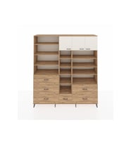 Hyperion Dolap 17 Raflı 6 Çekmeceli 3 Kapaklı 220x44x243 Çam-Aytaşı/Çam