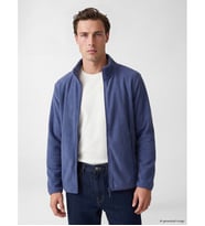 LCWAIKIKI Classic Mavi Dik Yaka Erkek Polar Fermuarlı Sweatshirt
