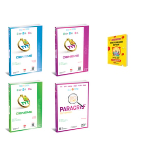 345 TYT 2026 Matematik Türkçe Fen ve Paragraf 4lü Deneme Seti + Planlama Defteri