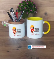 Mühendisler Günü Hediyesi Kalemlik, Kupa Bardak T Kişiye Özel Hediye (Model 10)