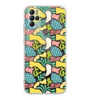 General Mobile GM 21 Pro New Edition ile Uyumlu 1mm Kapak Memphis Desen Tasarımlı Şeffaf Kılıf