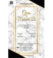 Nikah Düğün Nişan Kına Davetiyesi Beyaz Zarflı 5063 Kodlu