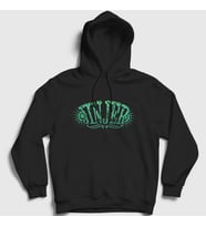 Presmono Unisex Beyaz Logo V2 Jinjer Kapüşonlu Sweatshirt 161140tt (Siyah)