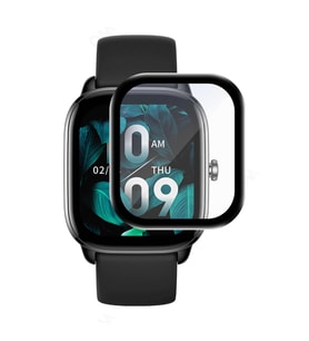 Microsonic Amazfit GTS 4 Mini Tam Kaplayan Nano Cam Ekran Koruyucu Siyah