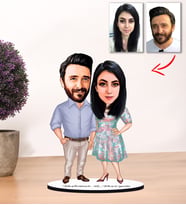 Kisiye Özel Karikatür Çift, Sevgili Biblo