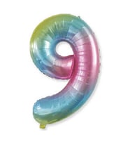 Benim Marifetlerim  9 rakamı Rengarenk Folyo Balon 40 inch 90 cm