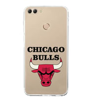 Huawei Y9 2018 Uyumlu Kamera korumalı Kapak Chicago Bulls Tasarımlı  Şeffaf Kılıf