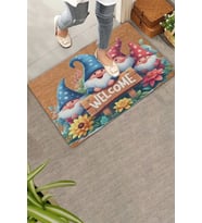 Valerine Life Çiçekler ve Cüceler Welcome Kapı Önü Paspası 45x70cm