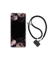 Huawei Mate 10 Pro Kılıf Resimli Desenli Silikon Boyun Askılı Dark Flowers 1906