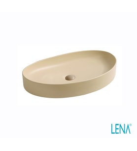 LENA TEZGAHÜSTÜ LAVABO (MAT KREM) EY-4714MK