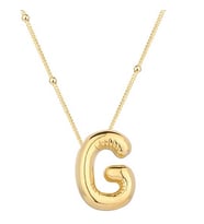 Gümüş Gold Balon G Harfi Kadın Kolye