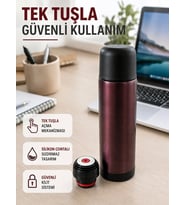 Çift Katmanlı Vakumlu Termos Ofis Araç Kamp İçin Paslanmaz Çelik Termos