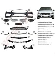 MERCEDES - ÖN TAMPON SET AMG (ALT KROMLU) W205 2014-