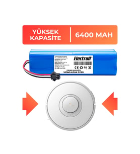 Viomi Alpha 2 Pro Uyumlu Batarya (YÜKSEK KAPASİTE) 6400mah Pil Robot Süpürge Batarya Değişimi