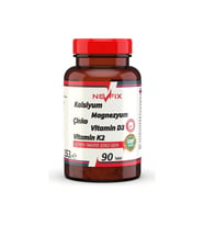 Nevfix 90 Tablet Kalsiyum Magnezyum Potasyum Çinko Vitamin D3 Vitamin K2