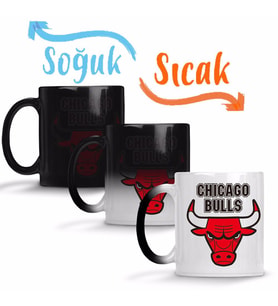 Chicago Bulls Basketbol Sihirli Kupa Bardak Porselen