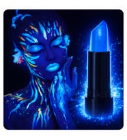 UV Neon Mavi Ruj – Karanlıkta Parlayan Makyaj Boyası