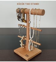 Takı Standı Ahşap Takı Askısı 25 Cm Takı Organizer Kolye Askısı Saat Takı Düzenleyici