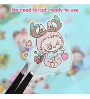 Labubu 570 Adet 100 Sayfa Etiket Seti Ajanda, Günlük, Scrapbook Çıkartma Sticker