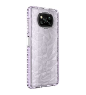 Xiaomi Poco X3 Kılıf Bumper Şeffaf Buzlu Kapak (Mor)