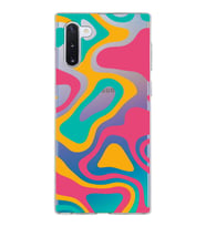 Samsung Galaxy Note 10 Kapak Renkli Desen Tasarımlı Şeffaf Silikon Kılıf