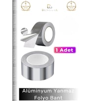 #FolyoBant Yanmaz Alüminyum Yüksek Isıya Dayanıklı Yalıtım Sızdırmaz Folyo Bant 45mm 5mt - 1 Adet