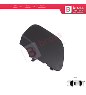 Renault Dacia Duster MK2 HM 2017-2023 511656583R için Arka Tampon Çeki Demiri Kapağı Siyah