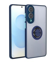 Galaxy S25 Edge Kılıf Montreal Yüzüklü Silikon Kapak - Lacivert