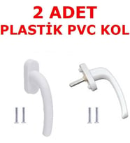 Pimapen Pvc Pencere Kapı Kolu Beyaz 2 Adet