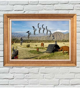 Altın Varaklı Paspartulu Çerçeveli Tablo sd666