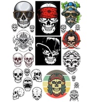 İskelet Sticker Set-8 15 Parça Telefon, Tablet, Defter, Laptop Sticker