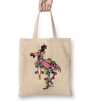 Festive Flamingo Bez Çanta Uzun Saplı