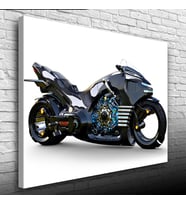 Naked Futuristik Motosiklet Kanvas Tablo 50 x 70