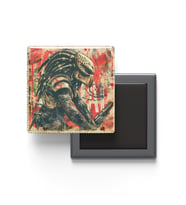 Predator - Baskılı Buzdolap Magneti Kare - 9x9 cm