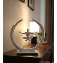 3D Zen Heykeli Ay Formlu Meditasyon Yapan İnsan Figürü Dekor