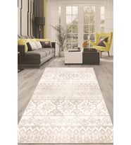 Dijital Kaymaz Taban Yıkanabilir Modern Renkli Salon Halısı Mutfak Halısı Yolluk ND-HT-986 (Bej)