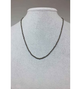 Pirit Taşı 2mm Kolye (SABİT KLİPSLİ)