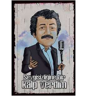 Müslüm Gürses Tasarımlı Ahşap Poster