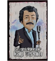 Müslüm Gürses Tasarımlı Ahşap Poster