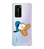 Huawei P40 Pro  Köşe Korumalı Antişok Kapak Donald Duck Tasarımlı Şeffaf  Kılıf