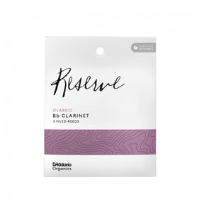 D'Addario ODCT0330 Organic Reserve Classic Bb Klarnet Kamışı No: 3.0 (Profesyonel) - 3'lü Paket Zengin Ton Karakteri ve Organik Malzeme Kalitesi