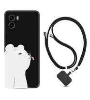 Vivo Y15S Y32 Y33S Y51 Y53S Kılıf Boyun Askılı Silikon Panda Sevimli 1738