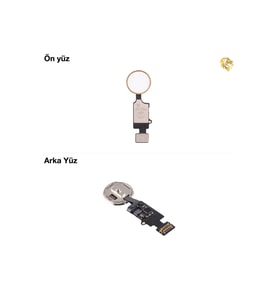 Uyumlu iPhone 8 Home Tuşu - Gold / Altın Sarısı Orta Tuş Butonu Parmak izi butonu açma-kapama butonu açma-kapama tuşu yan güç tuşu power tuşu home tuş