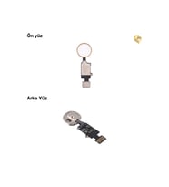 Uyumlu iPhone 8 Home Tuşu - Gold / Altın Sarısı Orta Tuş Butonu Parmak izi butonu açma-kapama butonu açma-kapama tuşu yan güç tuşu power tuşu home tuş