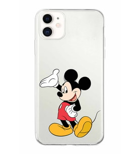 Apple iPhone 11 Uyumlu Kapak Mickey Mouse Tasarımlı Şeffaf Silikon Kılıf
