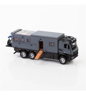 Metal Sesli Işıklı Çek Bırak Özellikli 30 Cm MotoKaravan Seti Siyah