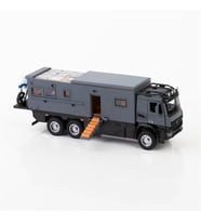 Metal Sesli Işıklı Çek Bırak Özellikli 30 Cm MotoKaravan Seti Siyah
