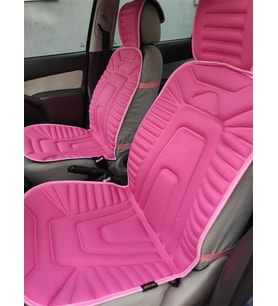 2,Li Pembe Oto Koltuk Kılıfı Minder Alkantra Kumaş Kabartmalı