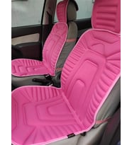 2,Li Pembe Oto Koltuk Kılıfı Minder Alkantra Kumaş Kabartmalı