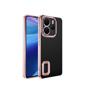 Xiaomi Redmi Note 14 4G Uyumlu Kılıf Kamera Korumalı Logo Gösteren Zore Omega Kapak